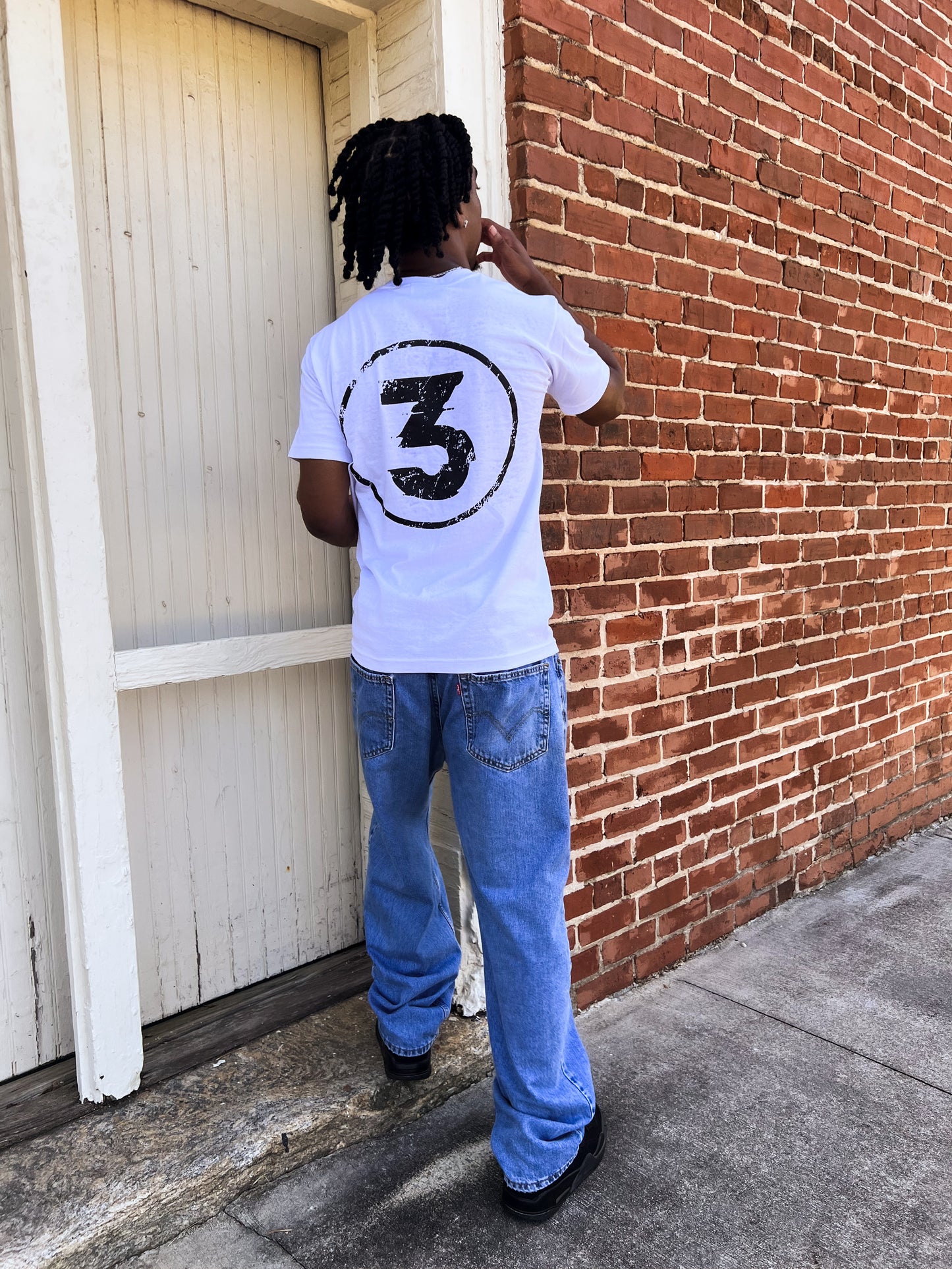 REBORN "3" TEE (white/black)