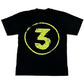 REBORN "3" TEE (black/yellow)